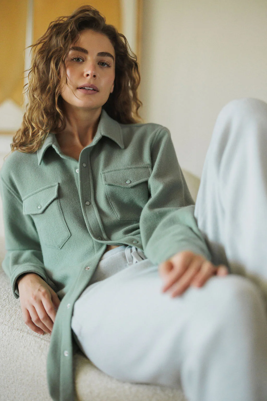 Agave Solid Cashmere Shirt - Image 6