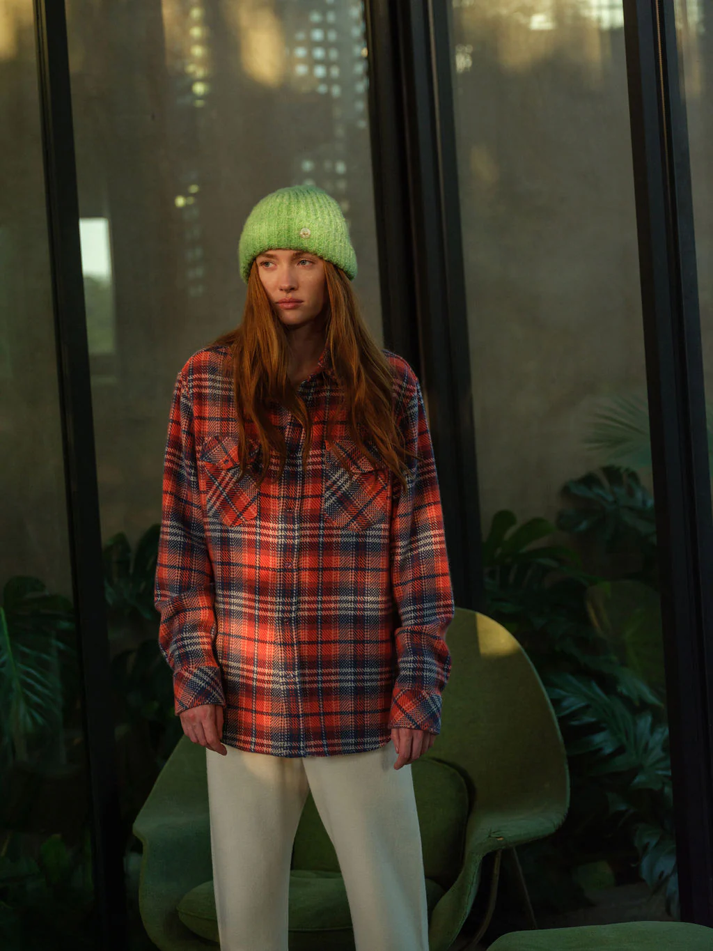Americana Tartan Cashmere Shirt - Image 5