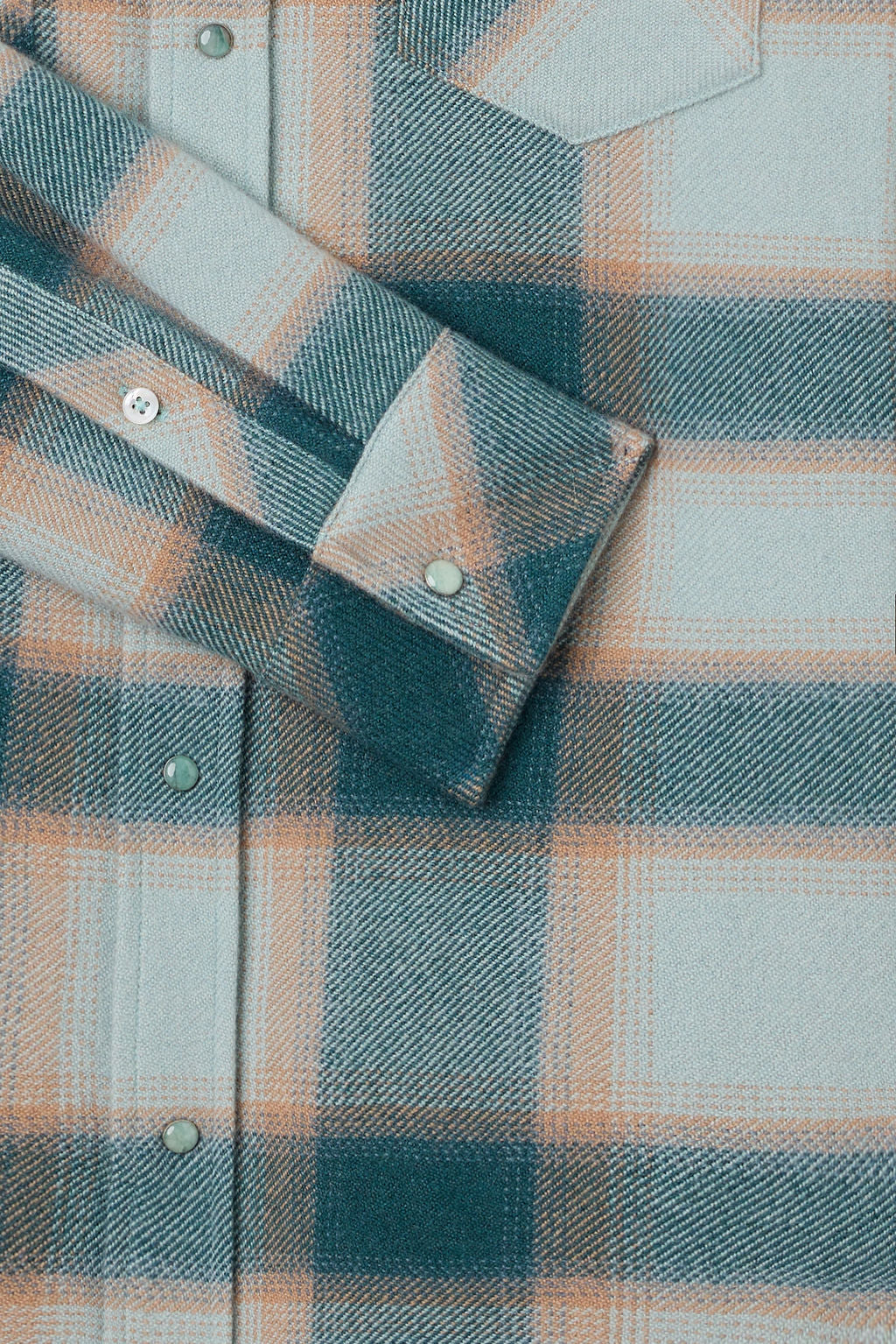 Avocado Shadow Plaid Cashmere Shirt - Image 3