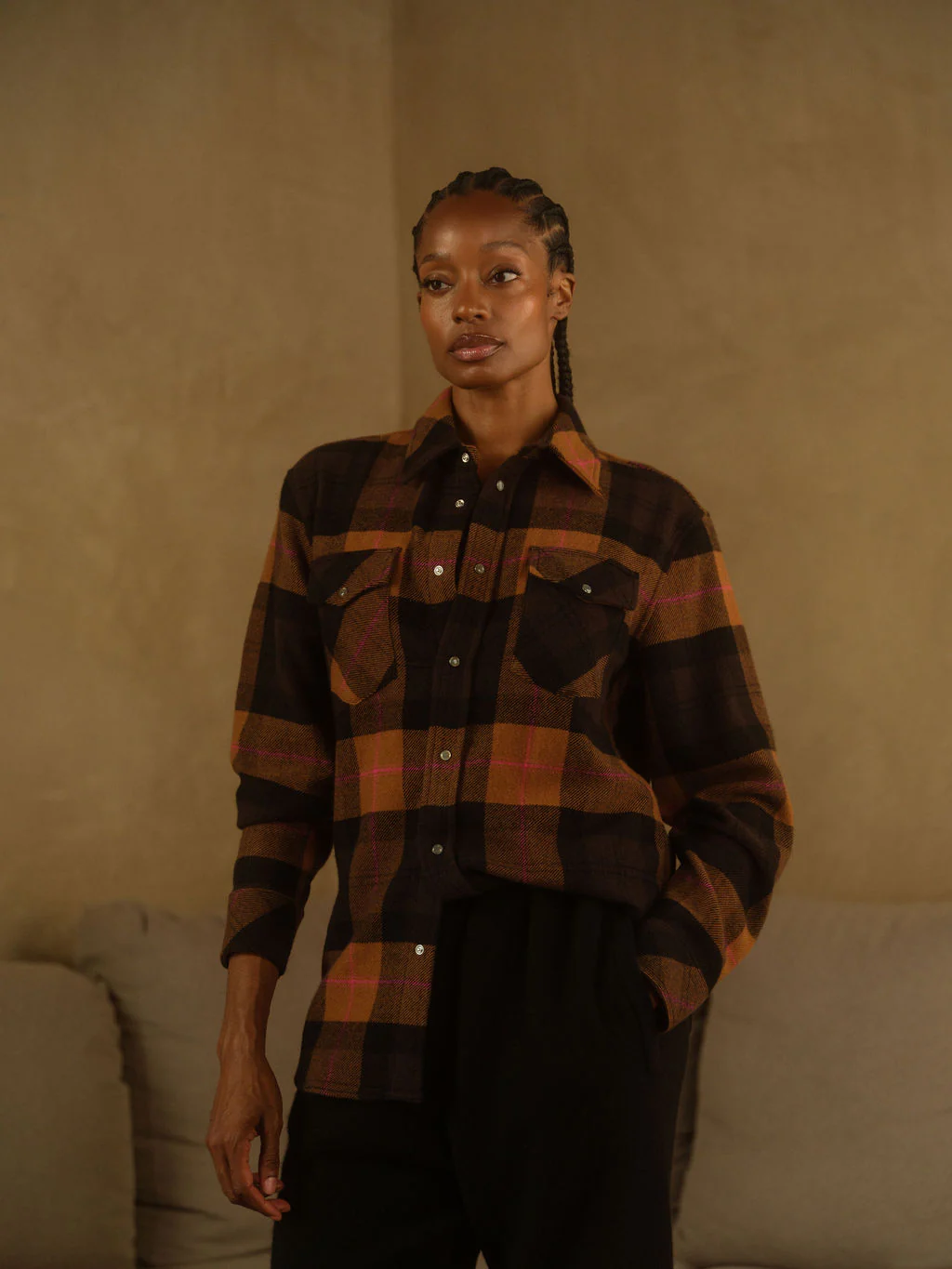 Blackwood Tartan Cashmere Shirt - Image 4