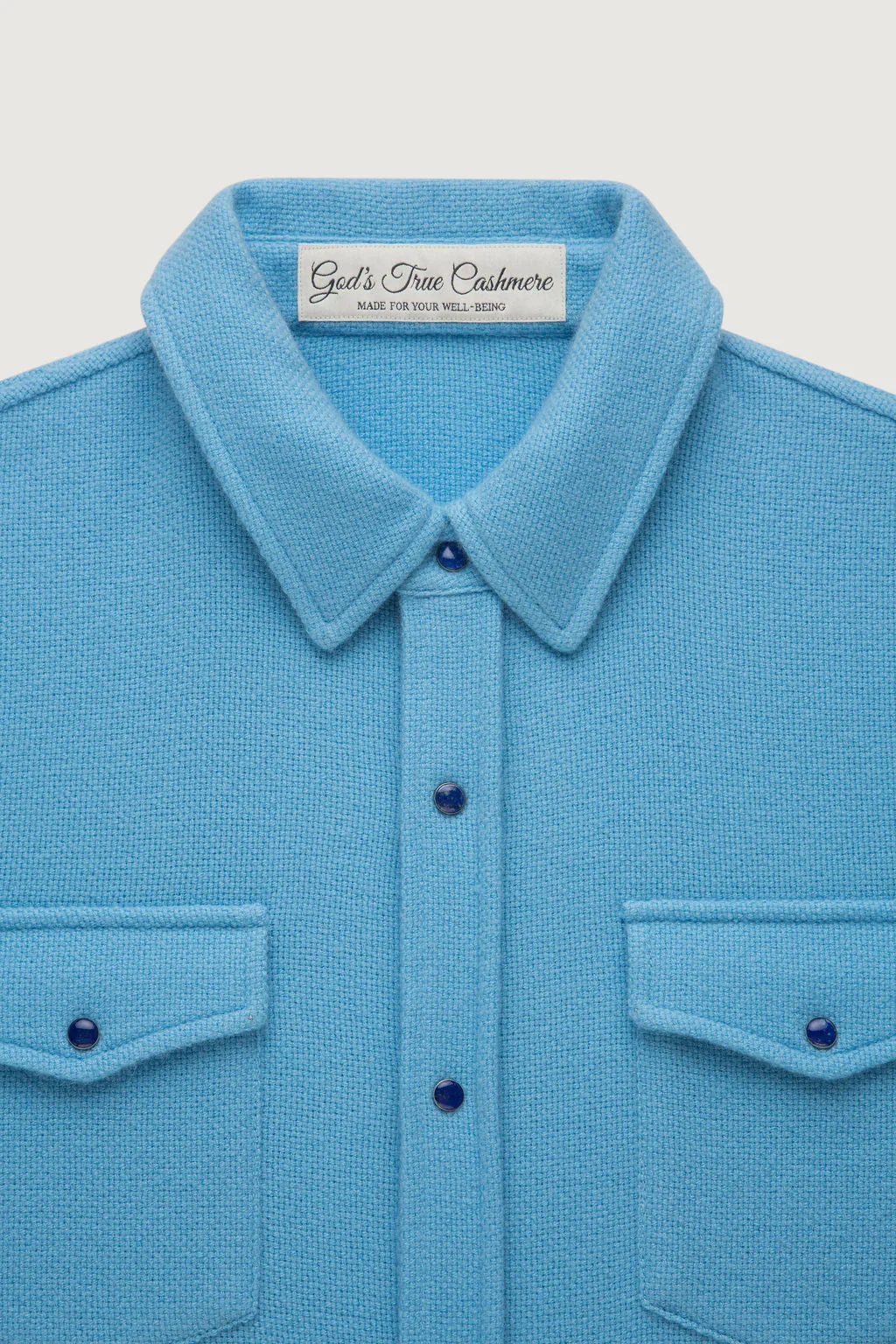 Blue Lagoon Solid Cashmere Shirt - Image 2