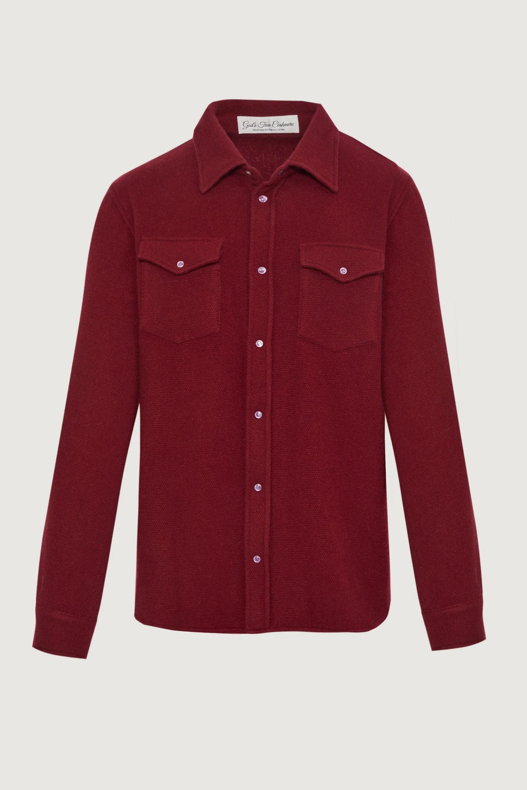 Bordeaux Cashmere Shirt - Image 2