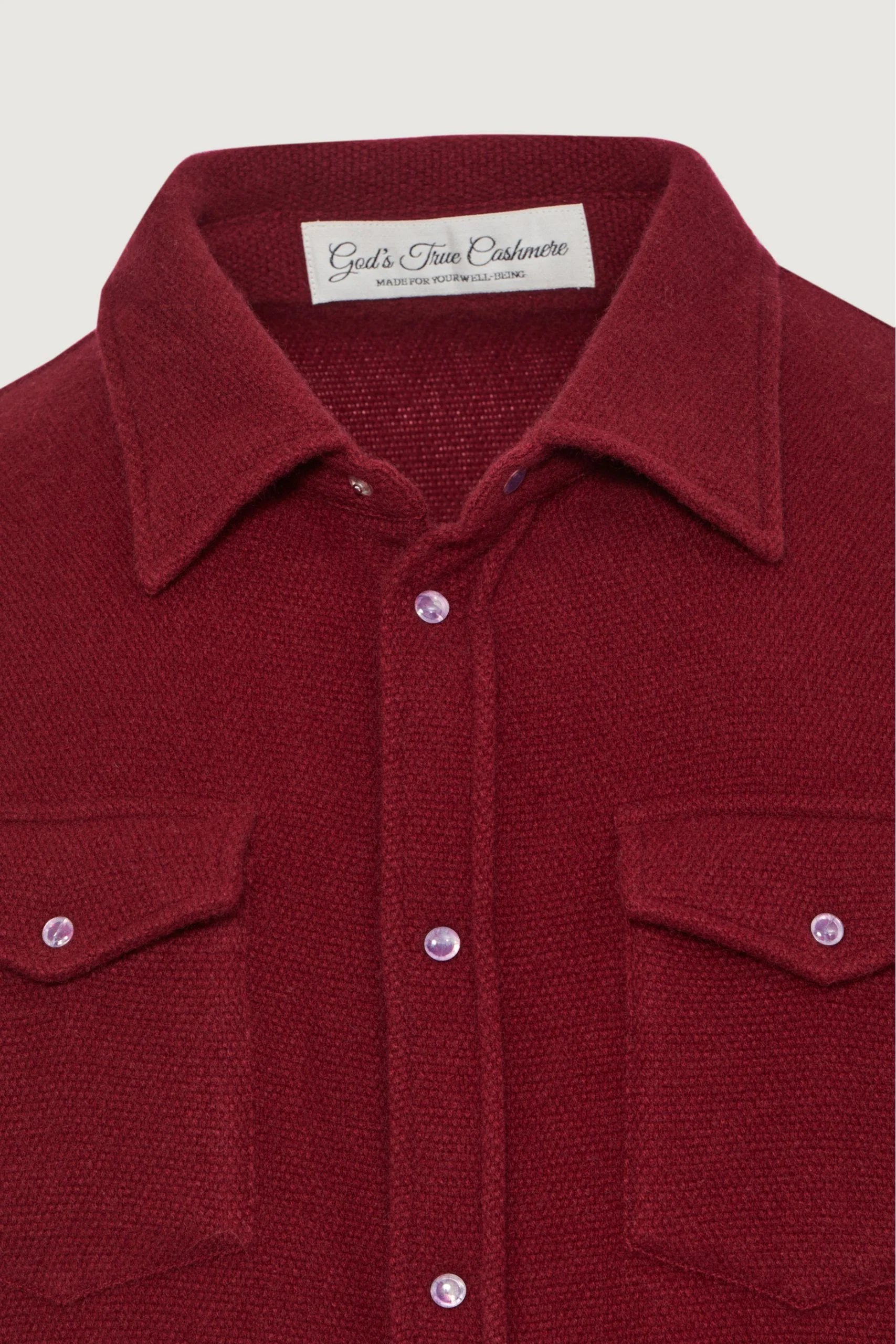 Bordeaux Cashmere Shirt - Image 8