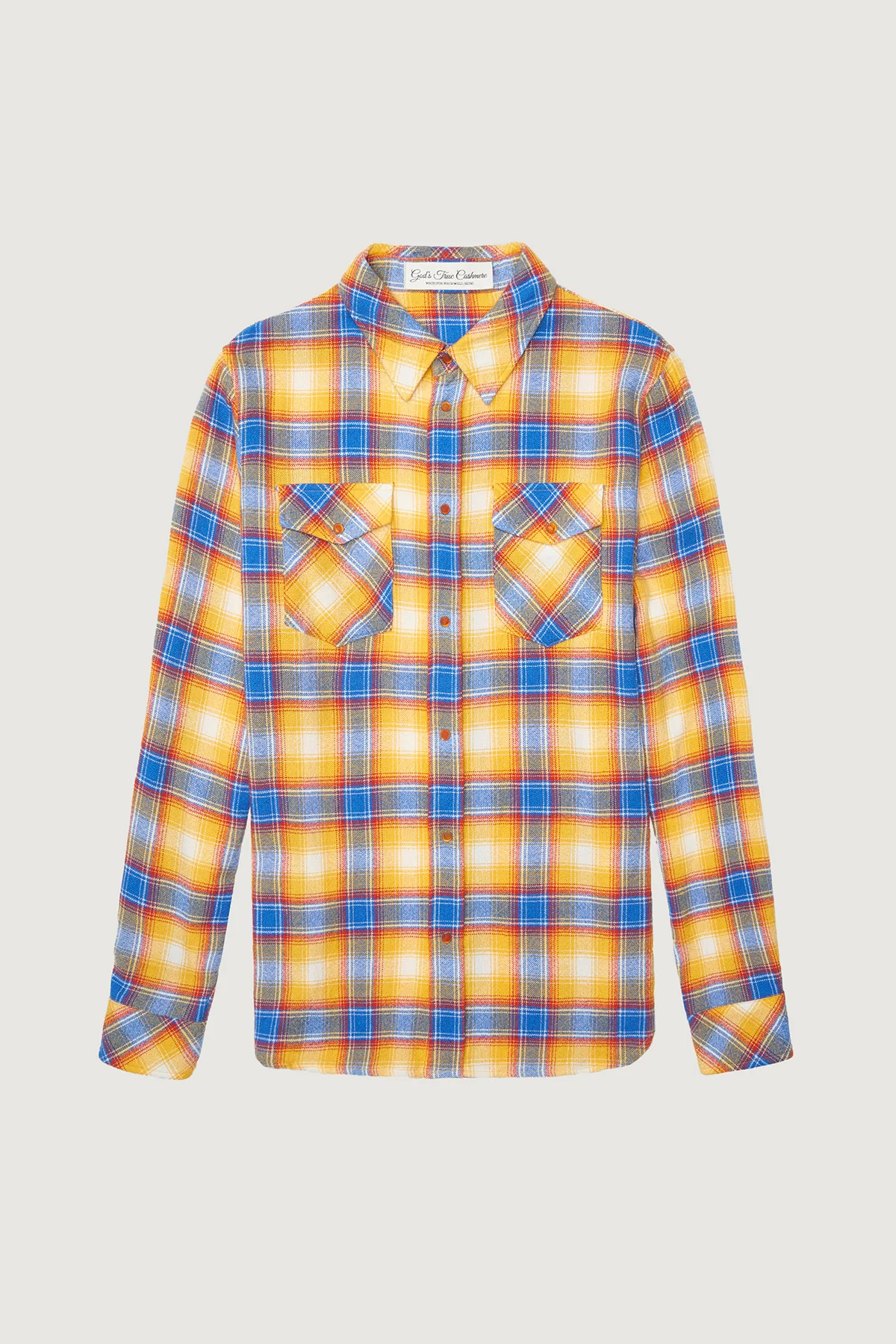 Canyon Sunrise Tartan Cashmere Shirt - Image 3