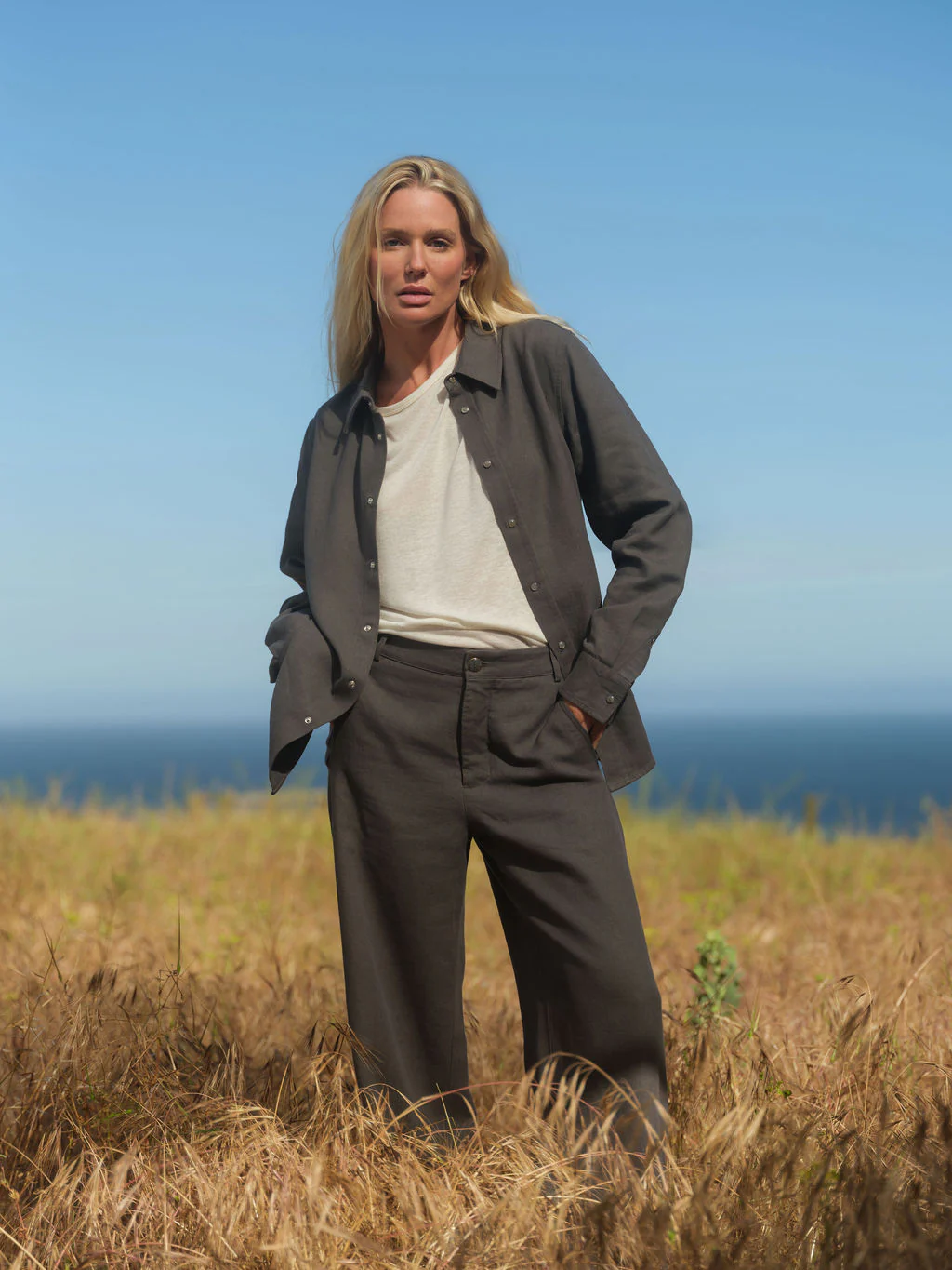 Charcoal Linen Pant - Image 5