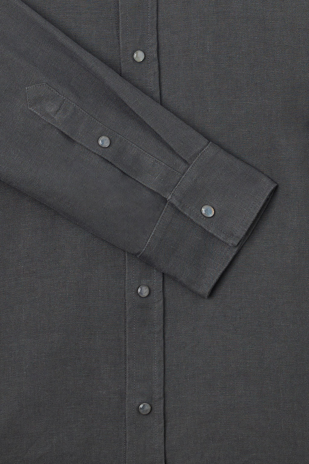 Charcoal Linen Shirt - Image 3