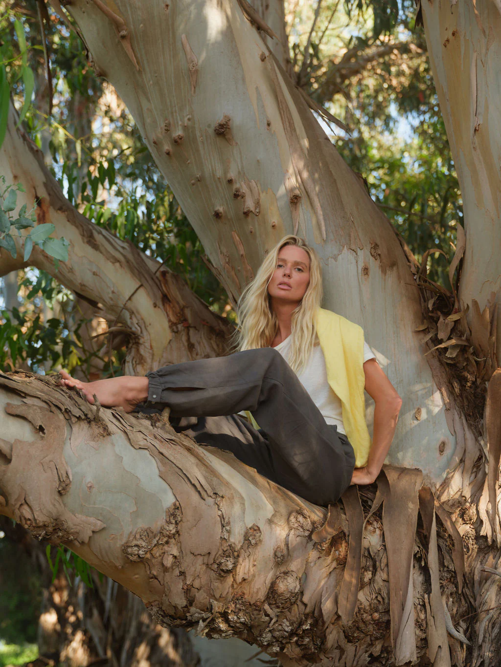 Charcoal Linen Track Pant - Image 4