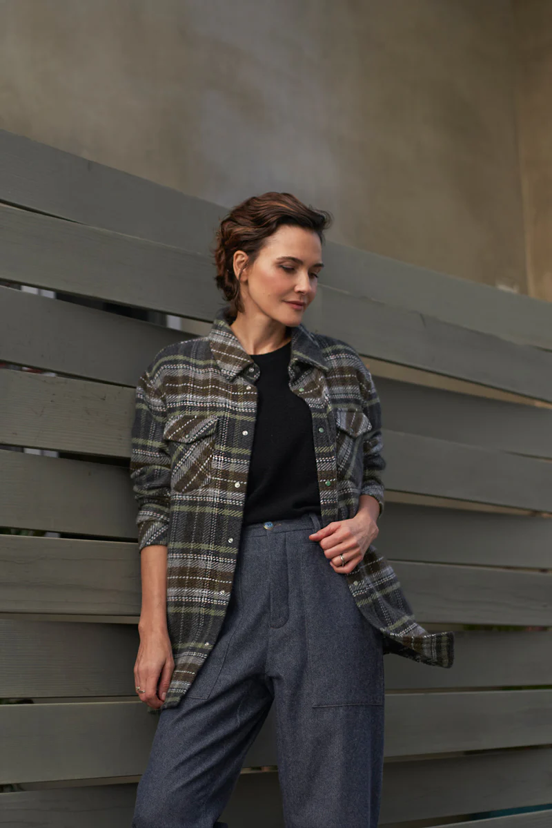City Plaid Cashmere Shirt - Image 5