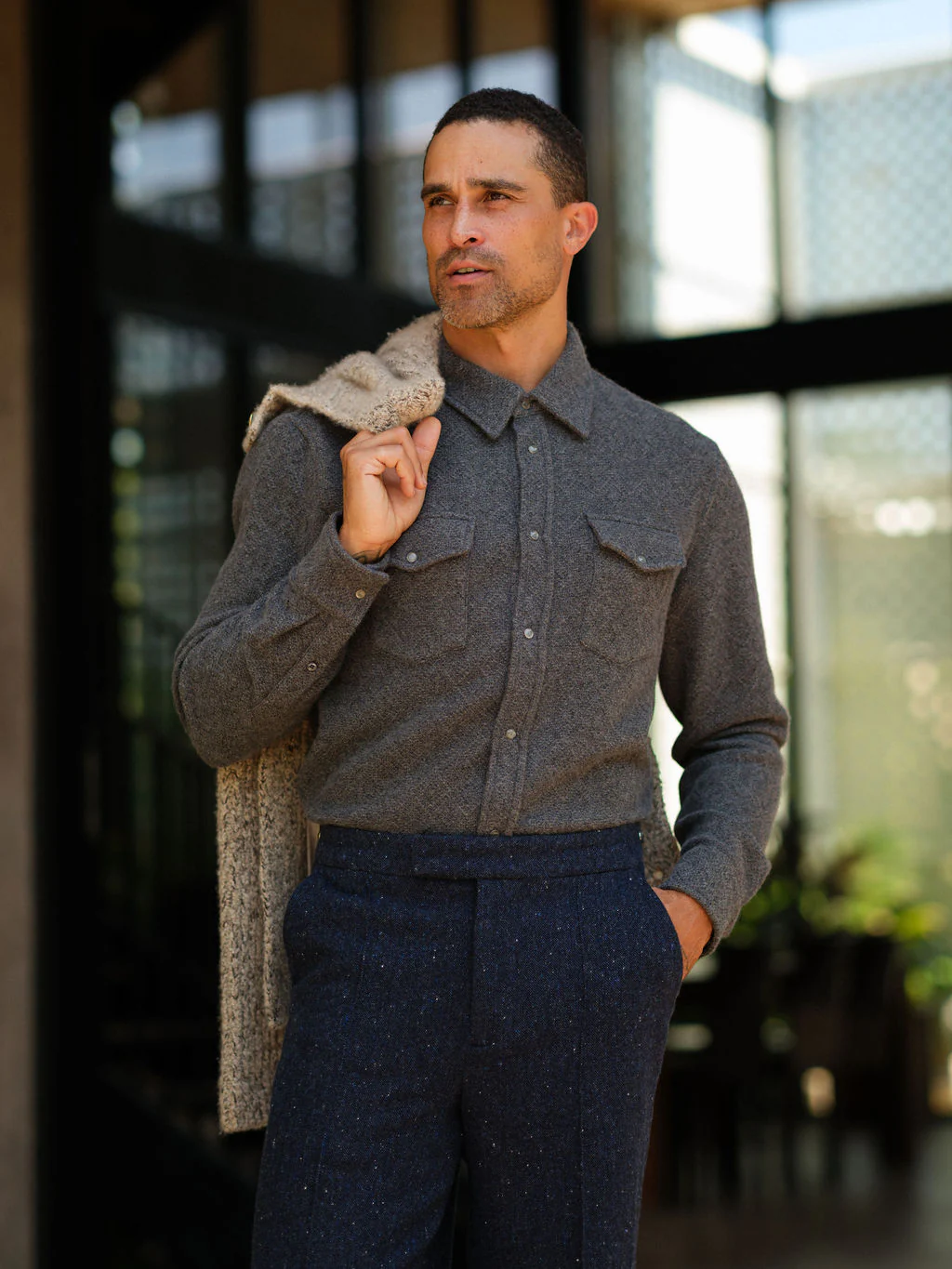 Diamond Cashmere Shirt - Image 5