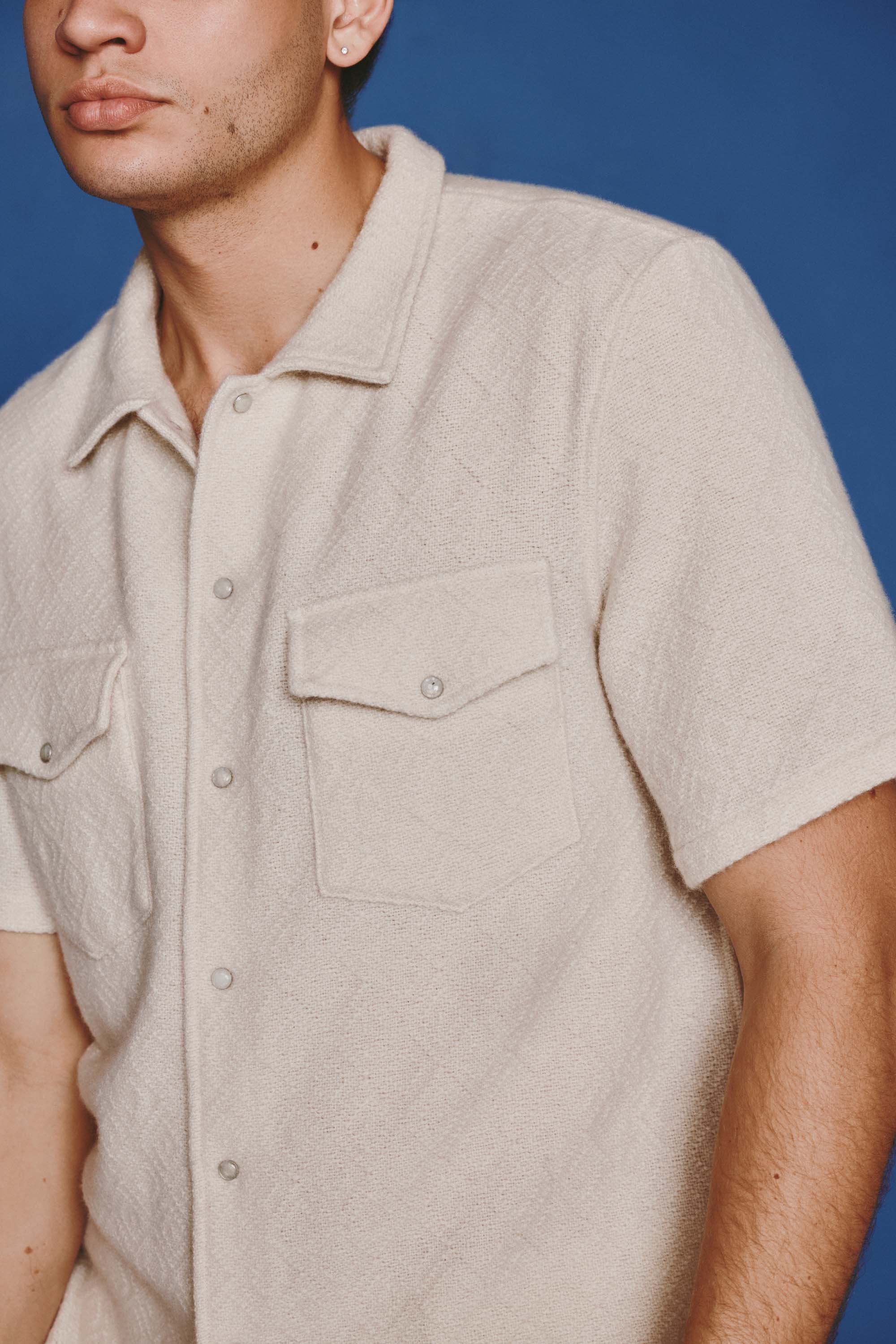 Diamond Cashmere Short Sleeve Shirt - Image 5