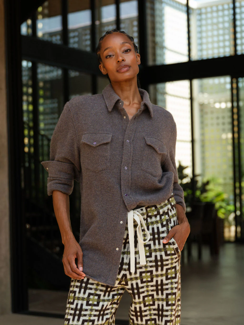 Espresso Cashmere Shirt - Image 5
