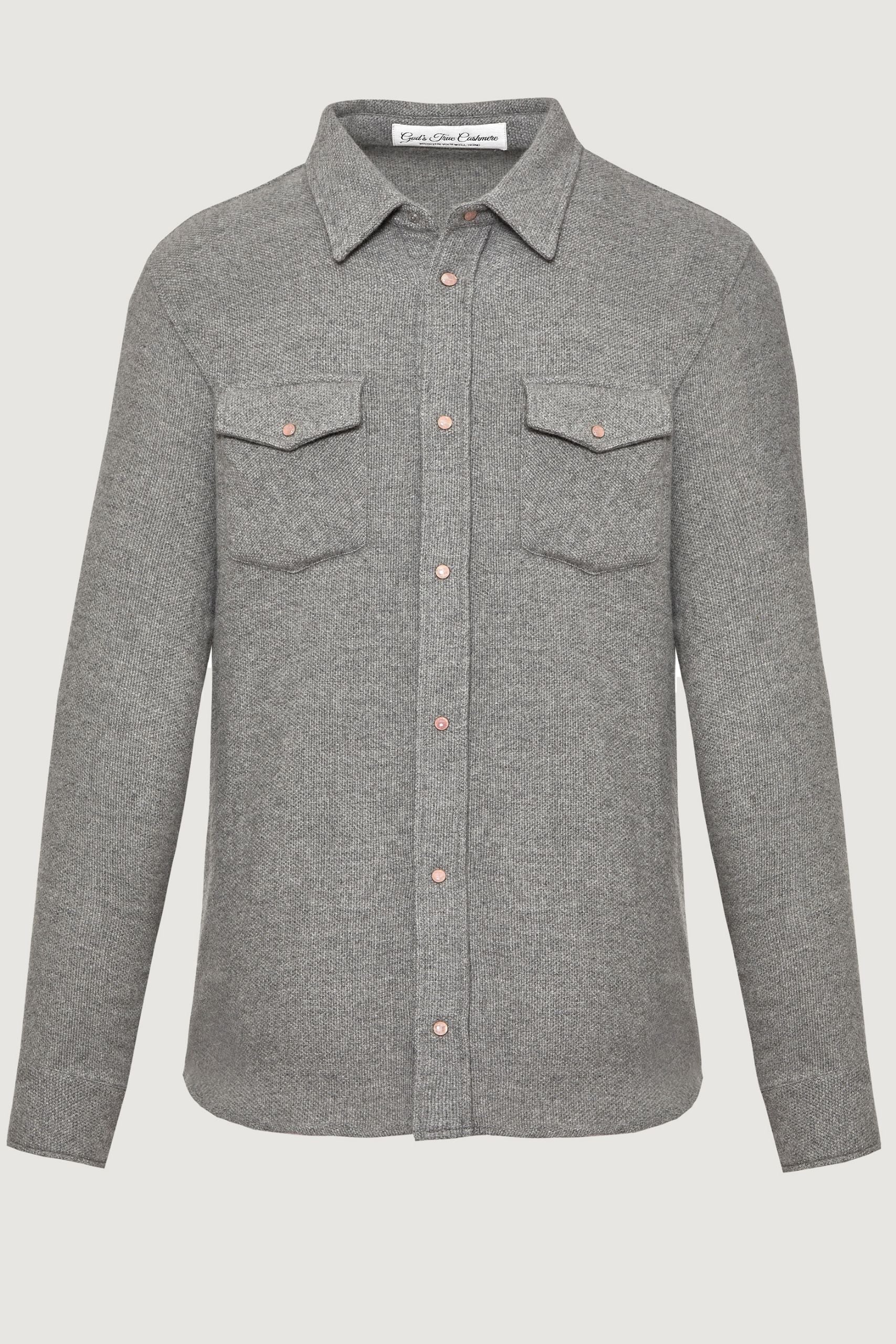 Grey Cashmere Shirt - Image 2