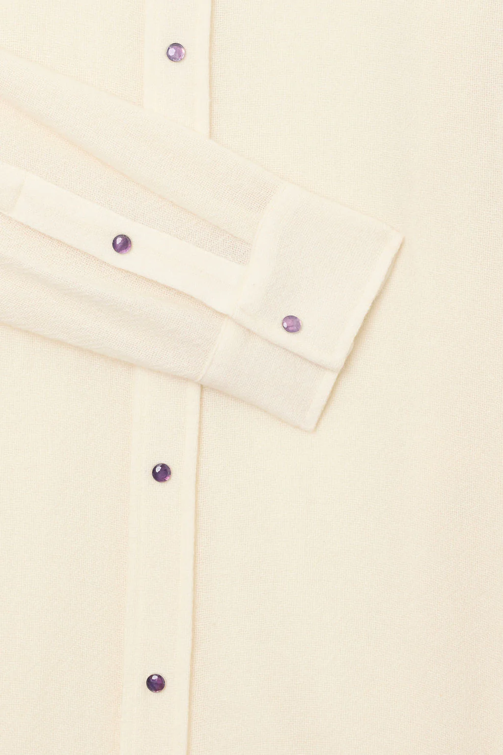 Ivory Gauze Cashmere Shirt - Image 3