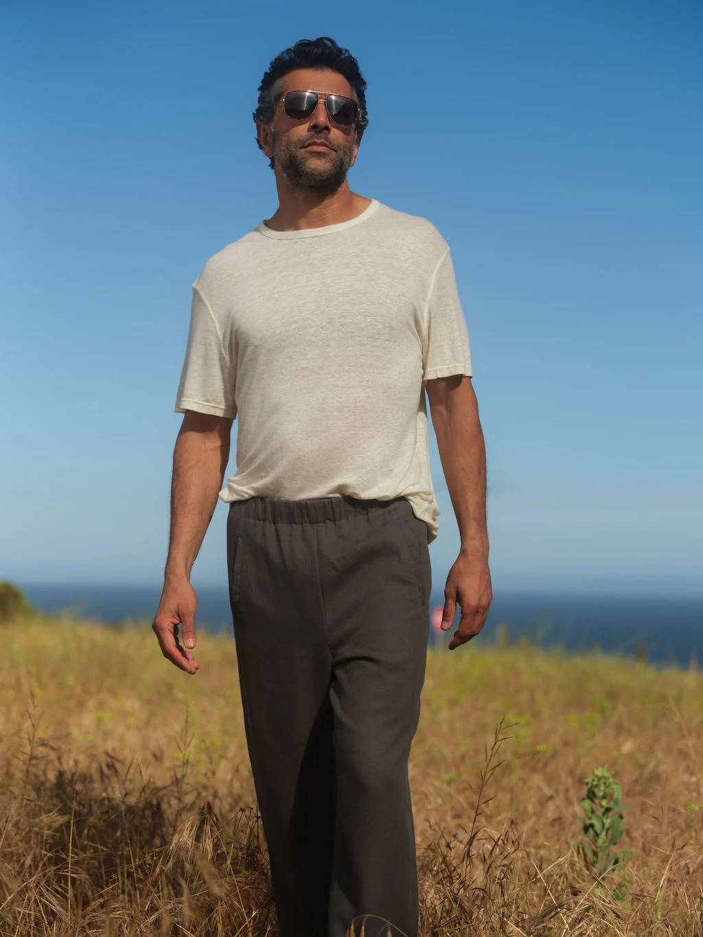 Ivory Knit Linen T-Shirt - Image 5