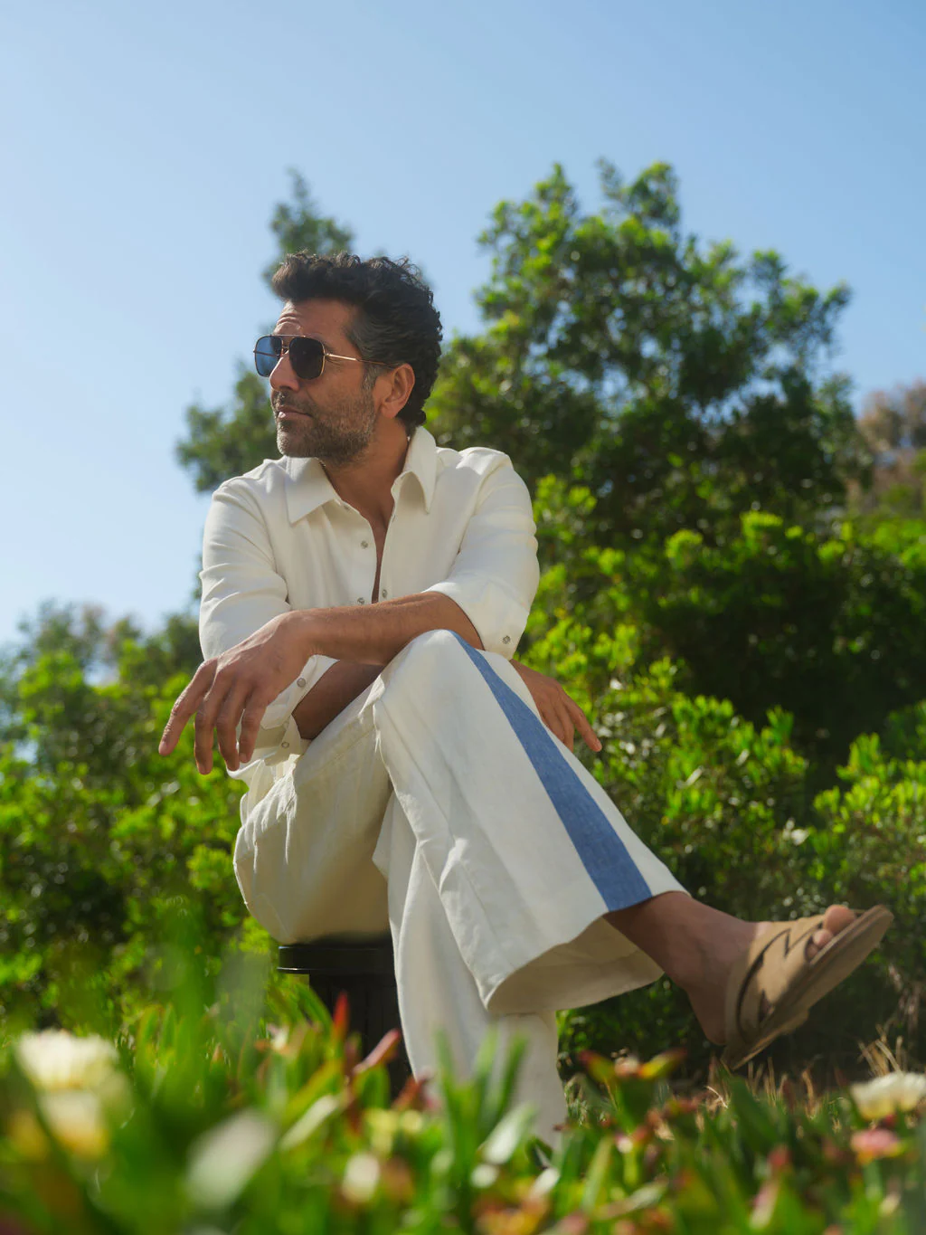 Ivory Racer Linen Pant - Image 4