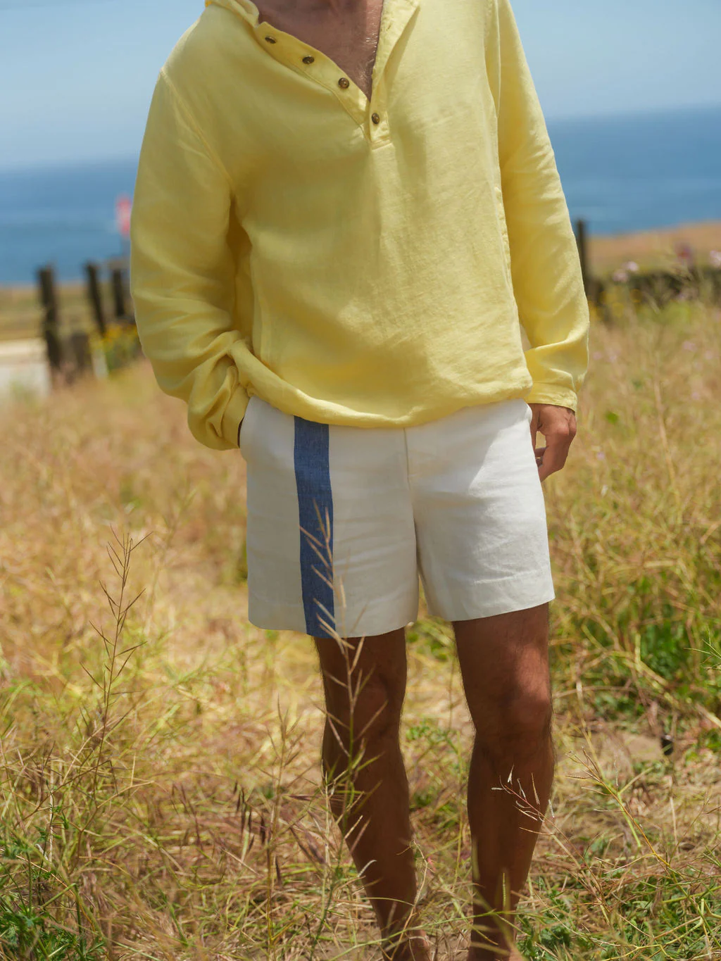 Ivory Racer Linen Short - Image 4