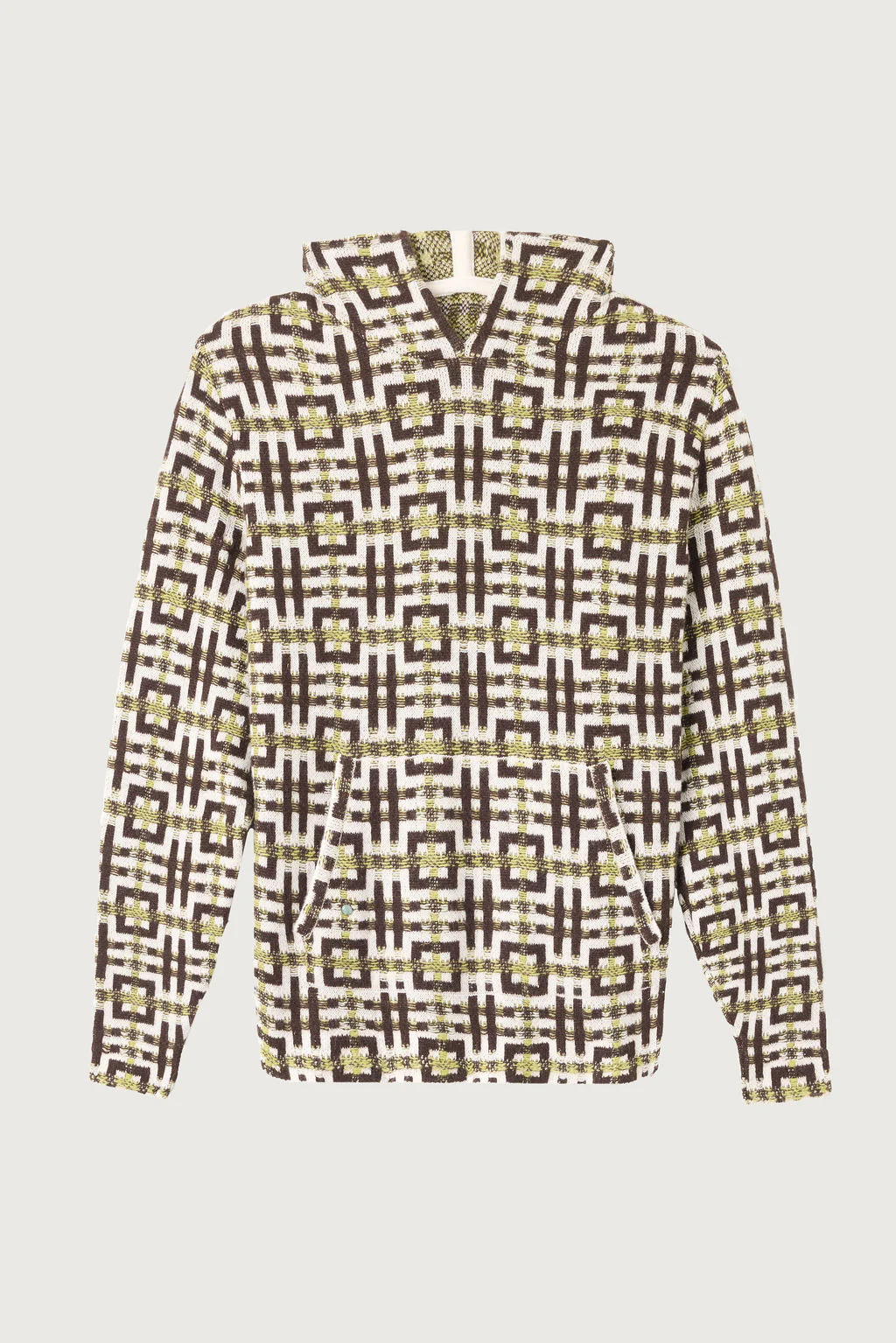 Lime Antique Geo Cashmere Hoodie