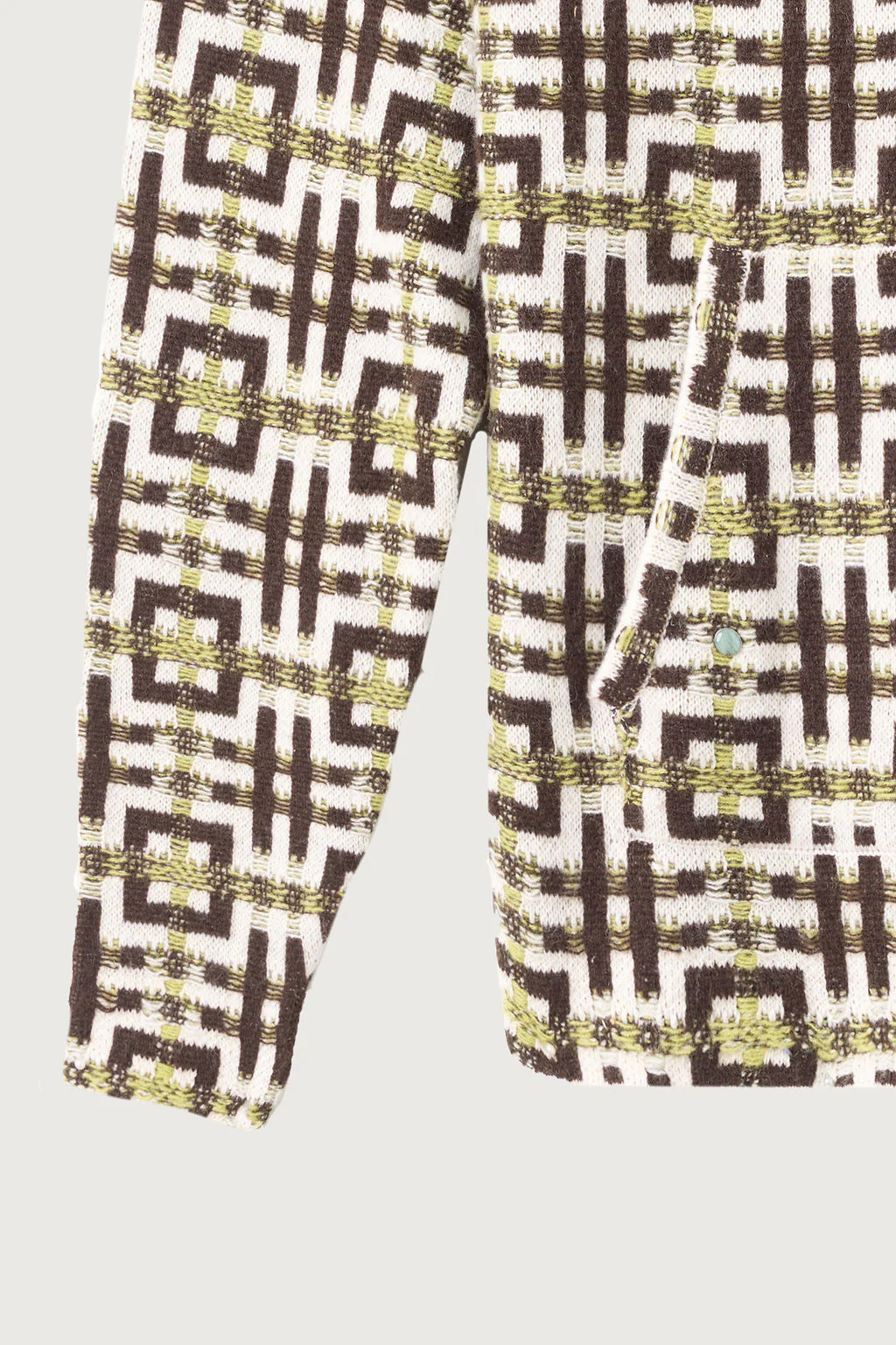 Lime Antique Geo Cashmere Hoodie - Image 2