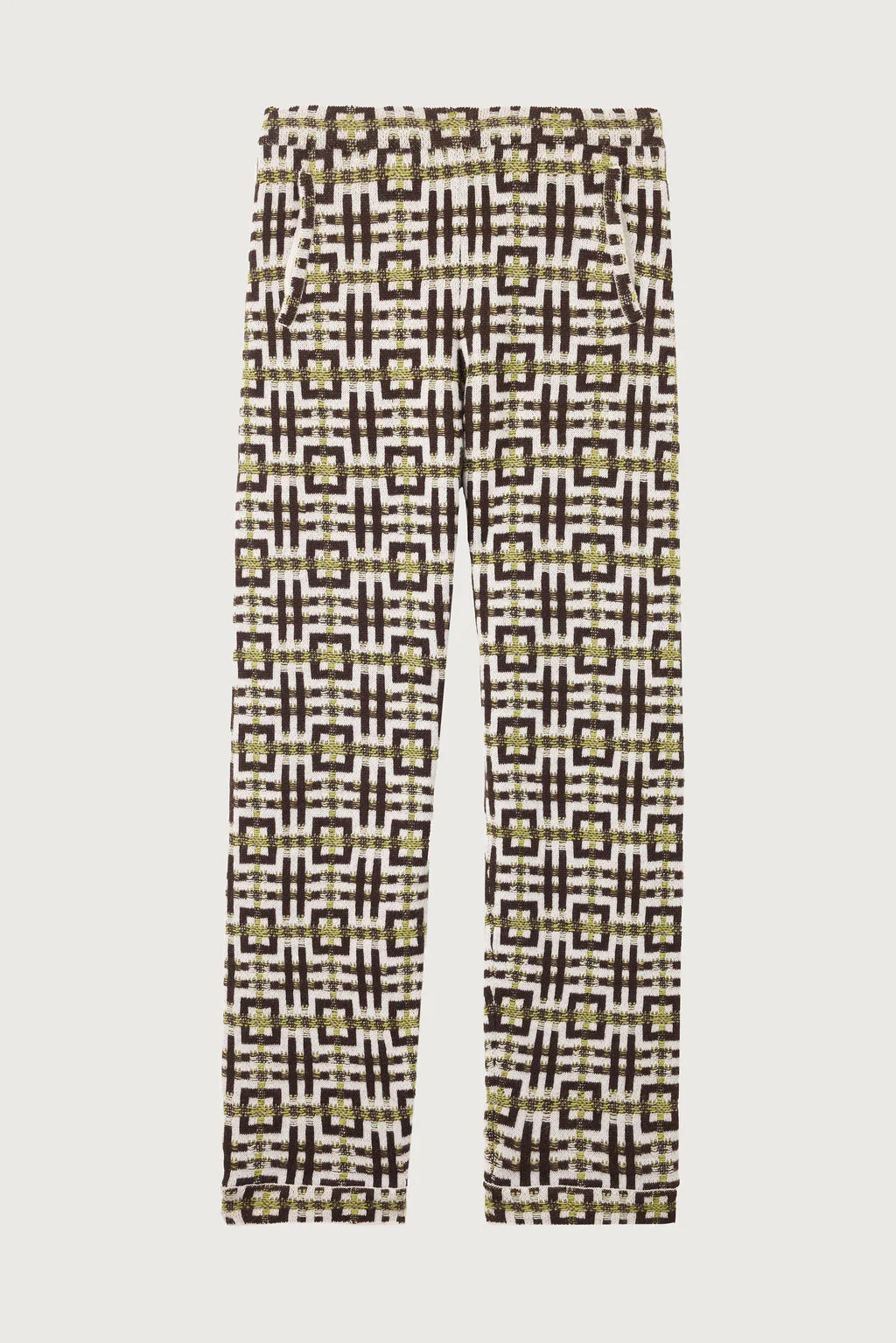 Lime Antique Geo Cashmere Knit Pant - Image 2