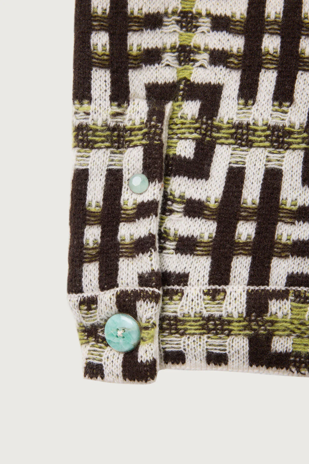 Lime Antique Geo Cashmere Knit Pant - Image 3