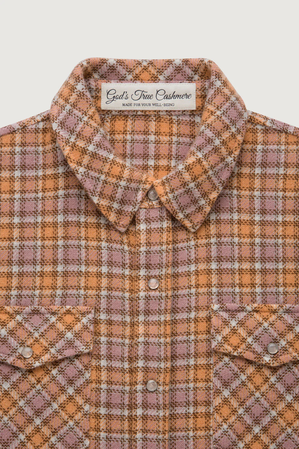 Midnight Rose Plaid Cashmere Shirt - Image 2