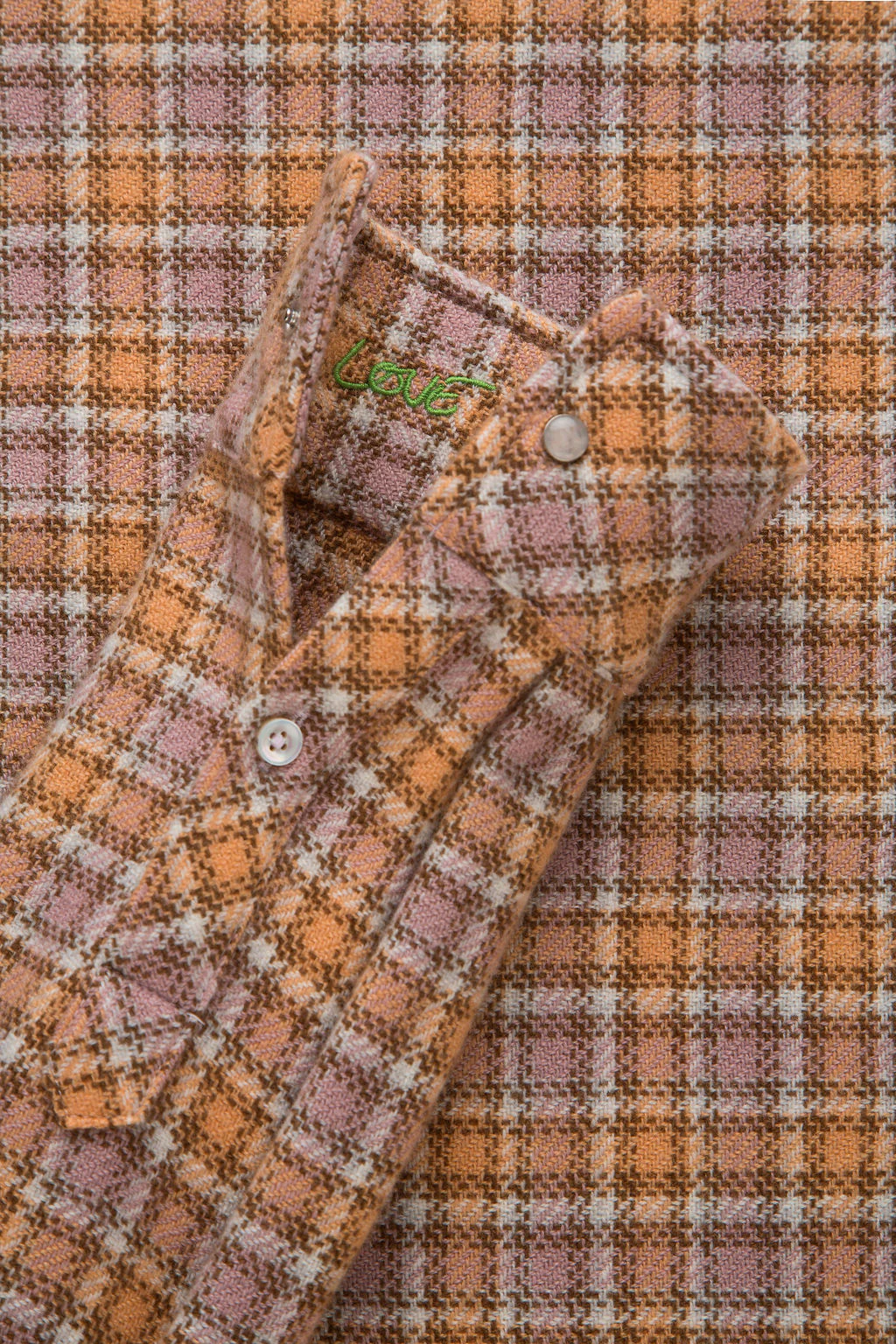 Midnight Rose Plaid Cashmere Shirt - Image 4