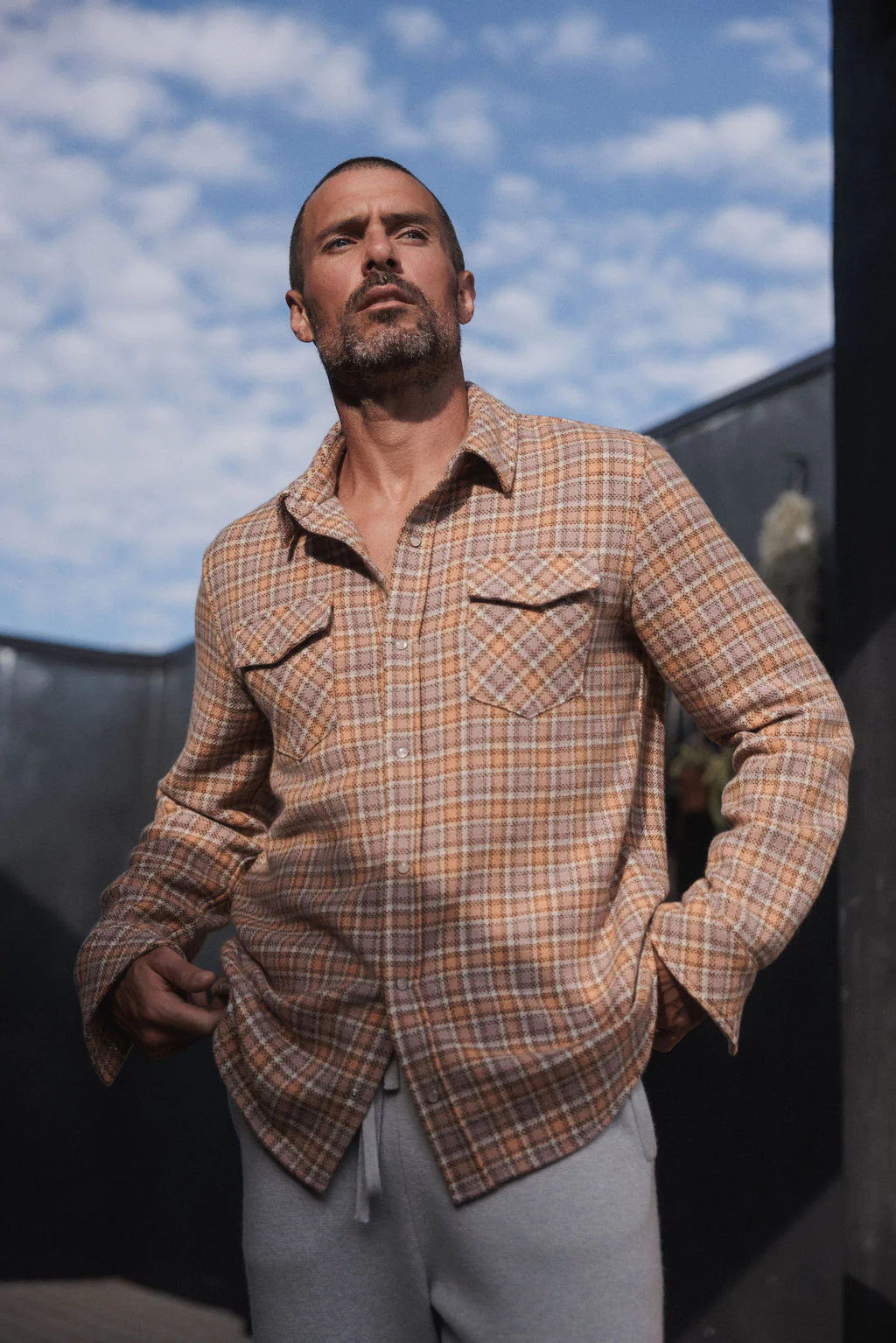 Midnight Rose Plaid Cashmere Shirt - Image 6