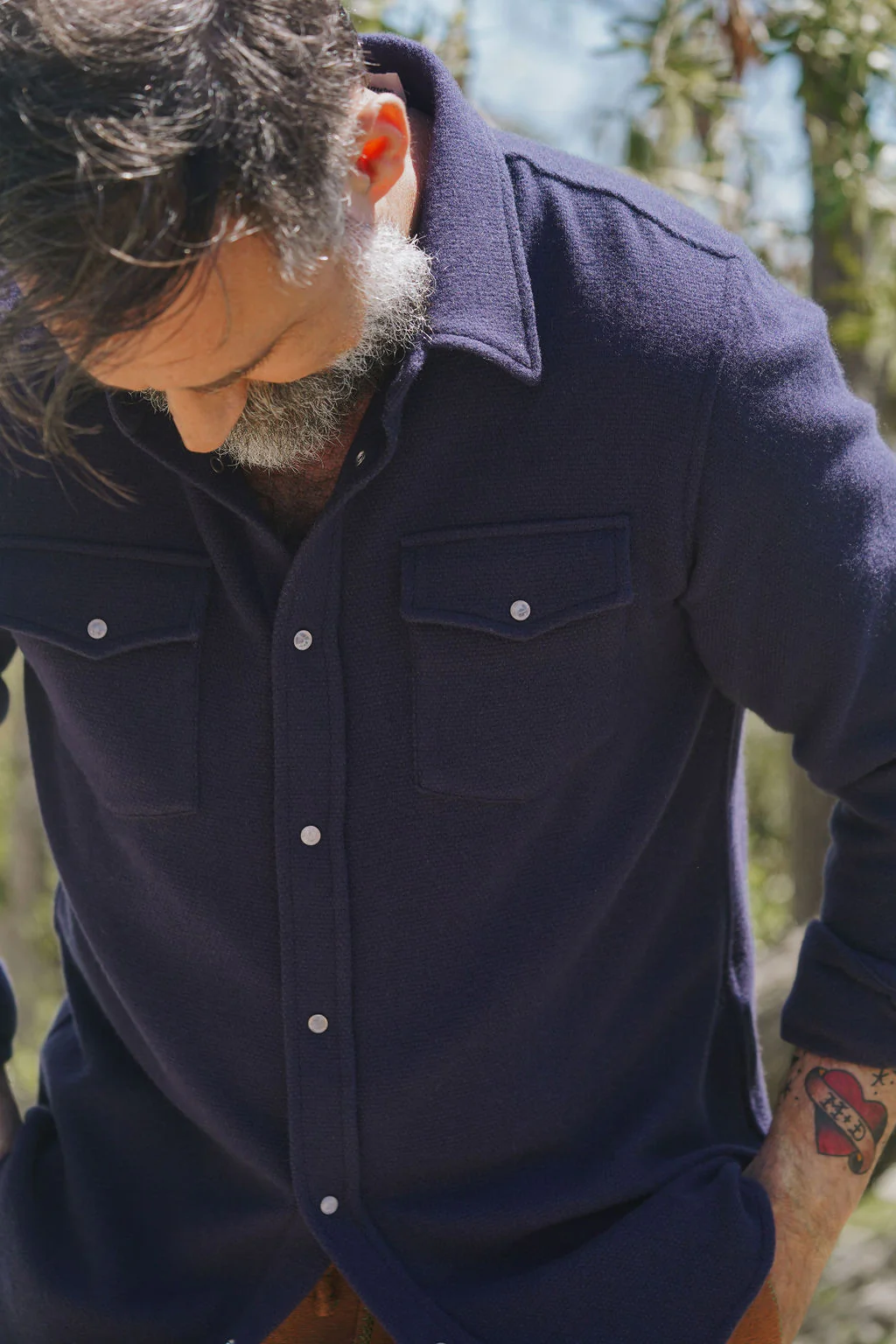 Midnight Sea Cashmere Shirt - Image 6