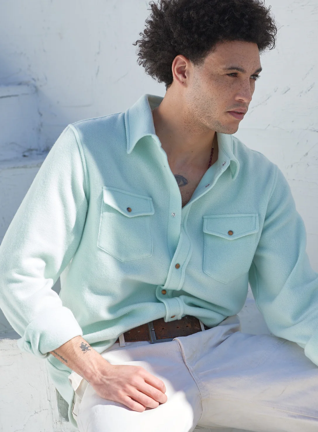 Mint Cashmere Shirt - Image 5