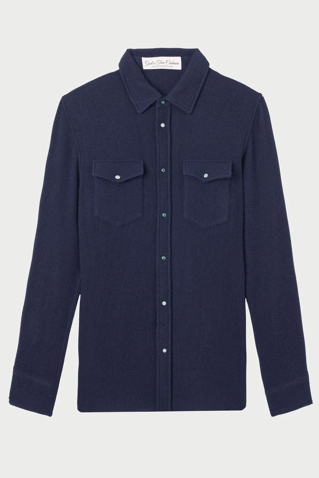 Navy Cashmere Shirt