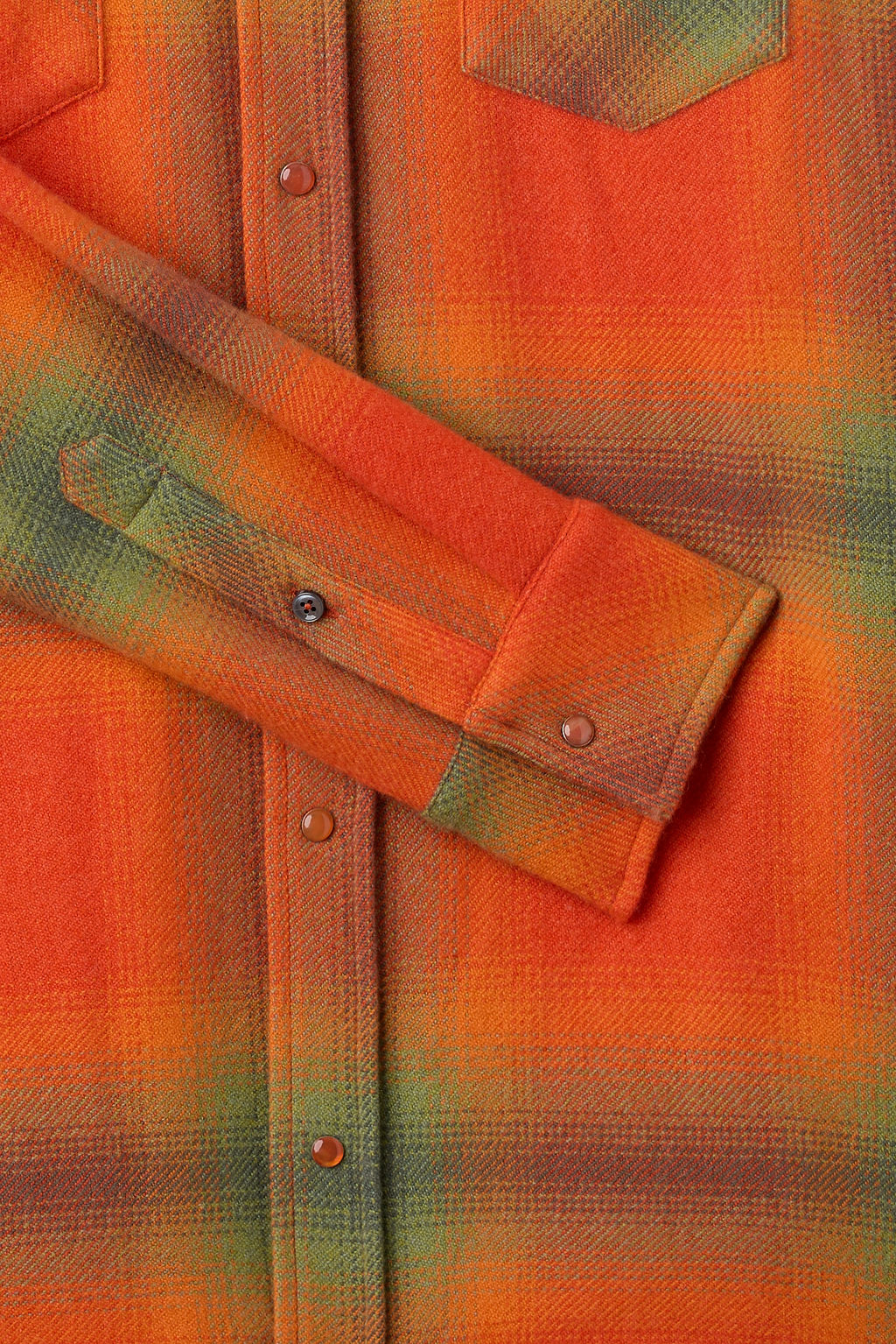 Olive Shadow Plaid Cashmere Shirt - Image 3