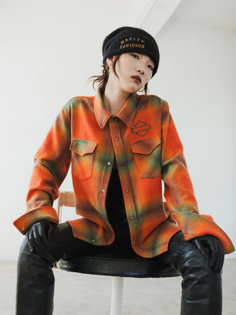 Olive Shadow Plaid Cashmere Shirt - Image 5
