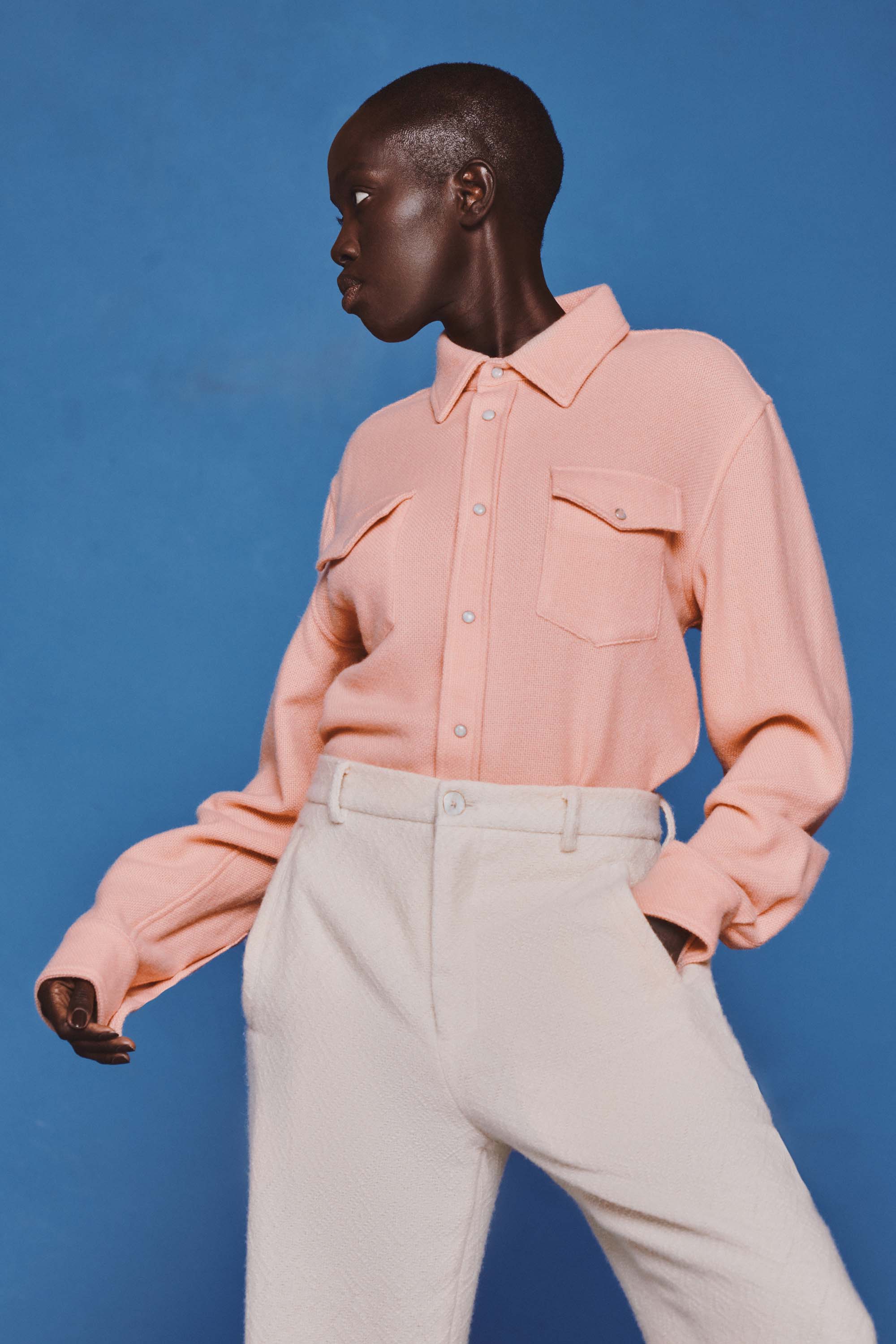 Peach Blush Cashmere Shirt - Image 5