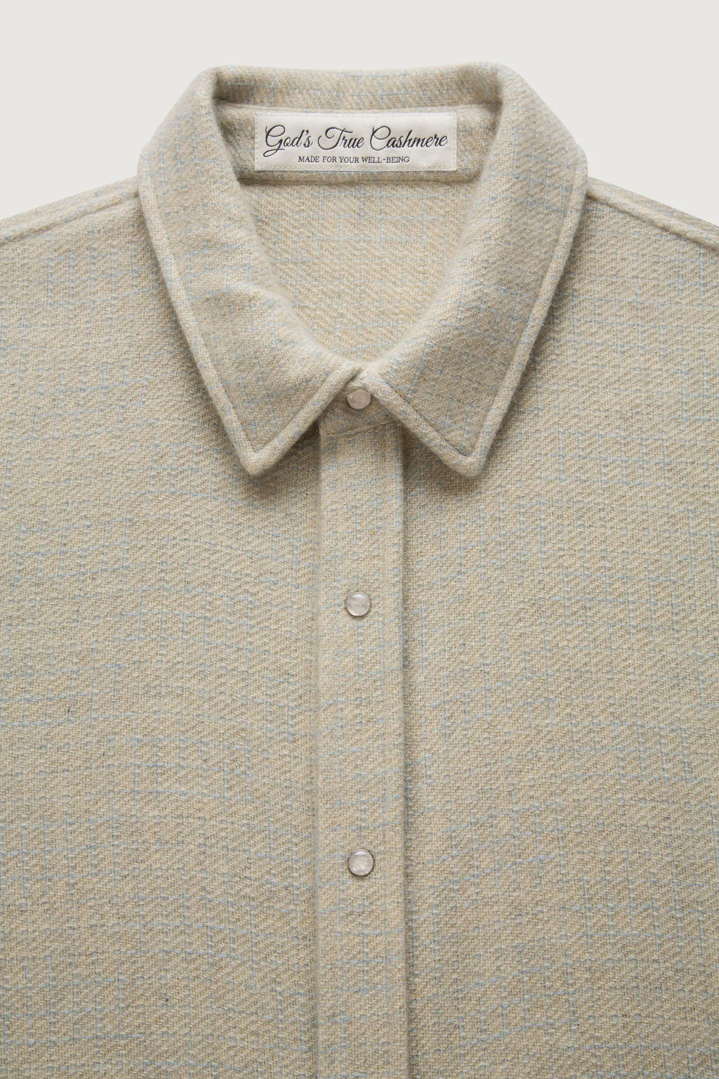 Pearlescent Ombre Check Cashmere Shirt - Image 2