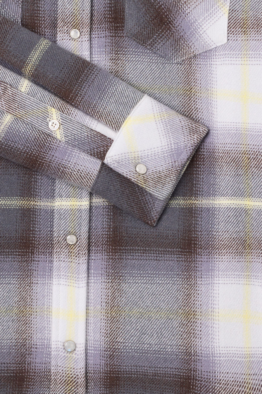 Pewter Shadow Plaid Cashmere Shirt - Image 3