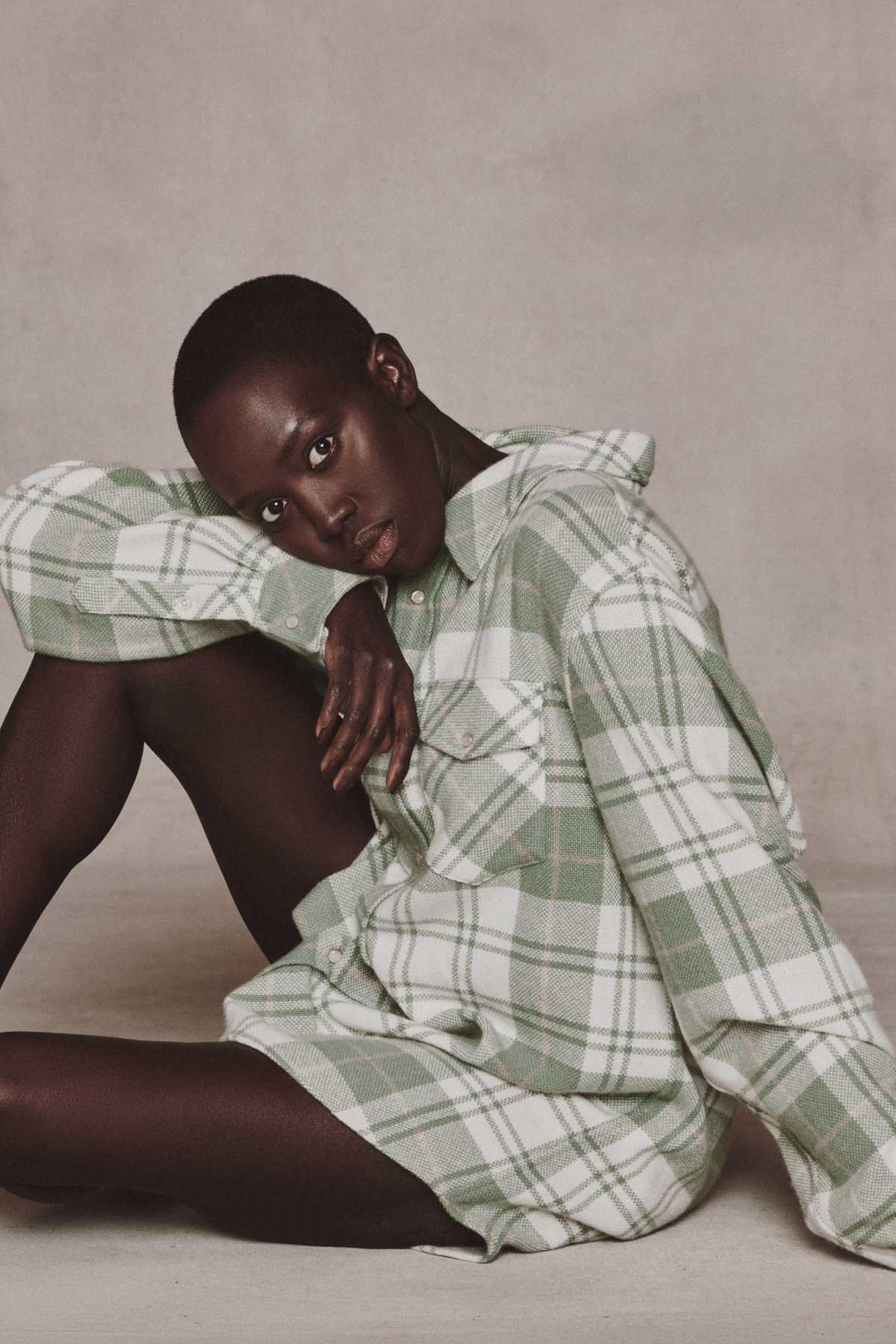 Sage Tartan Cashmere Shirt - Image 4