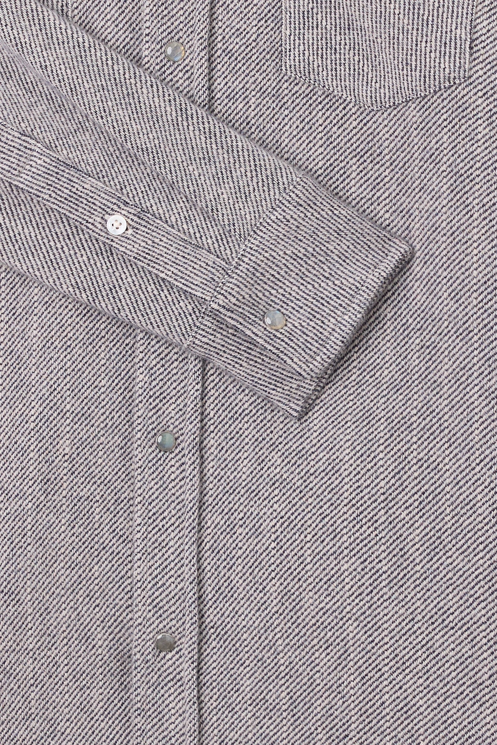 Slate Denim Cashmere Shirt - Image 3