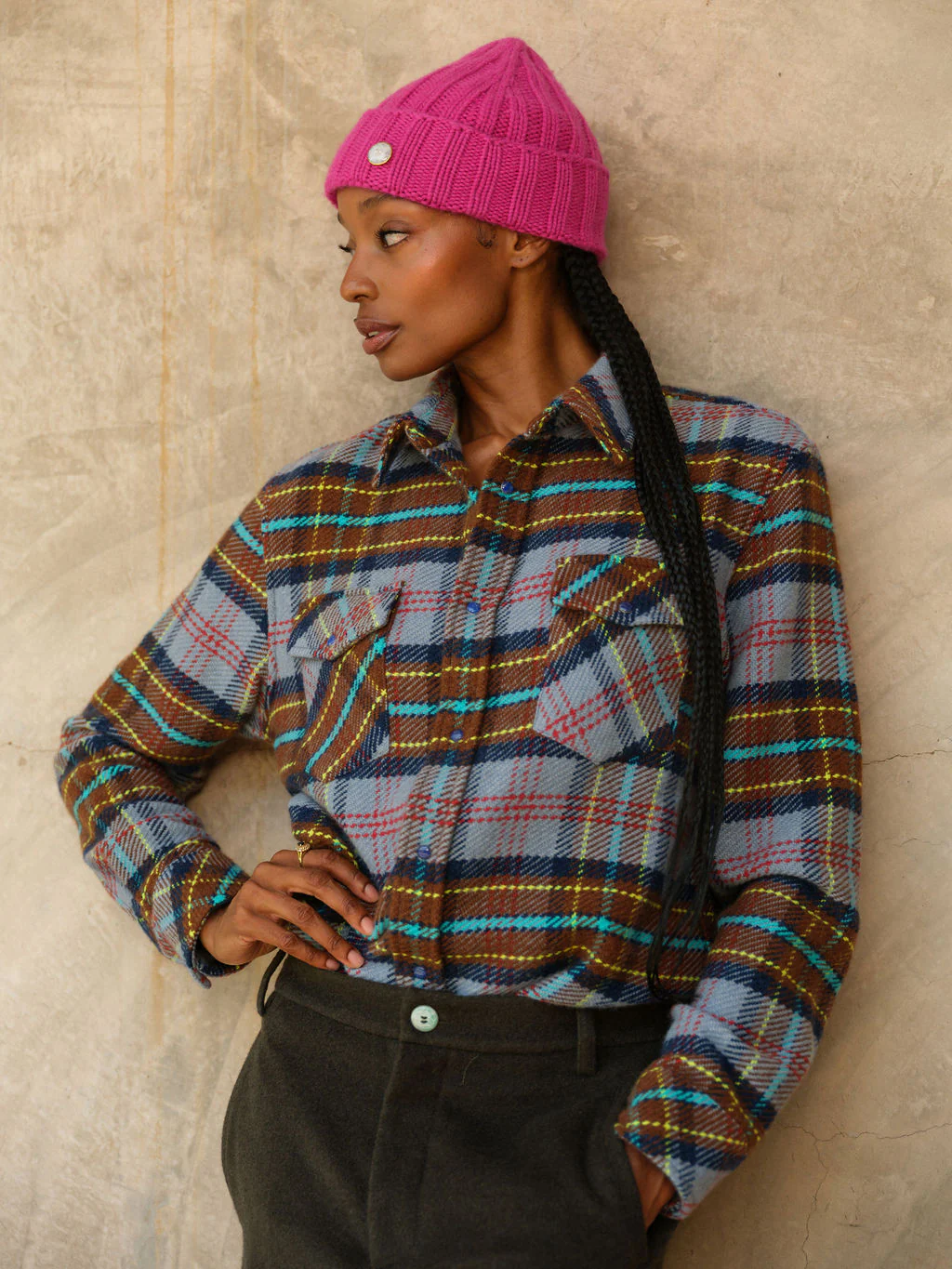 Stone Jeans Tartan Cashmere Shirt - Image 4