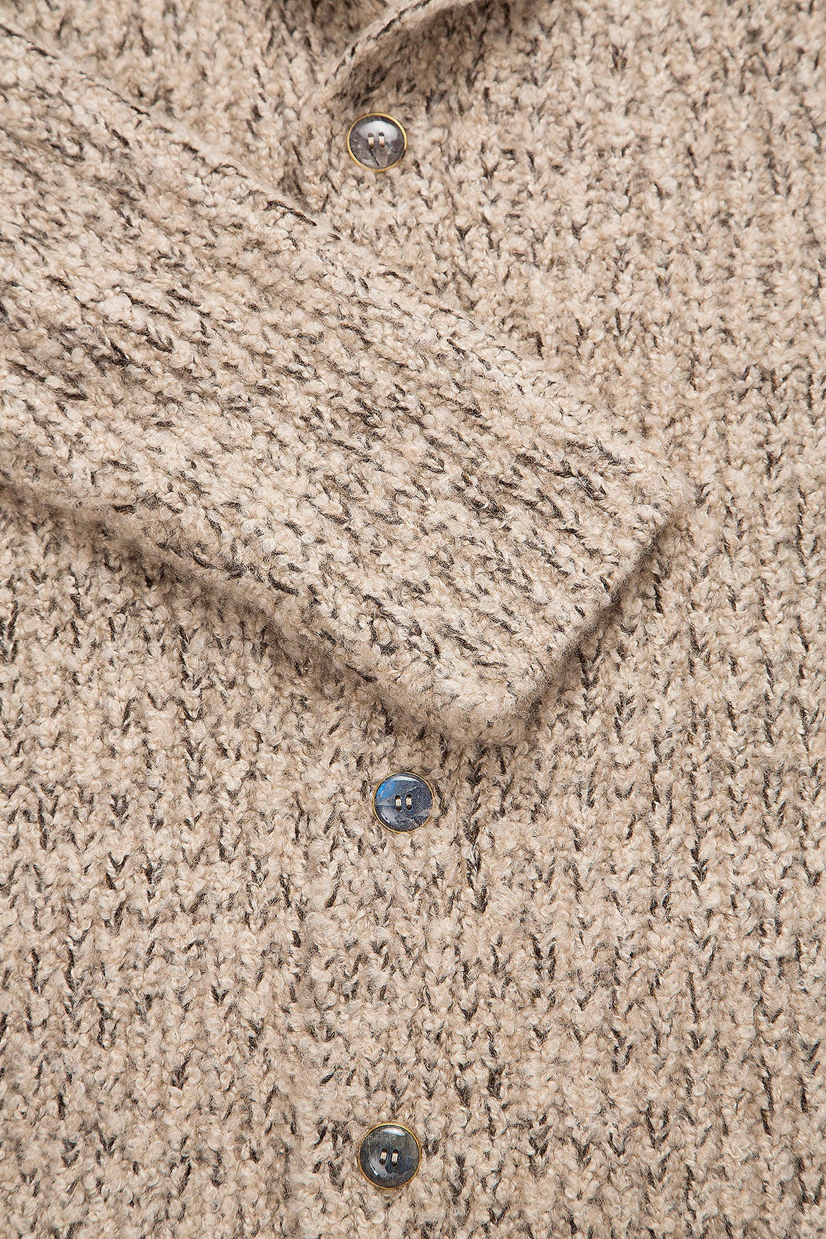 Taupe Melange Cashmere Cloud Cardigan - Image 3