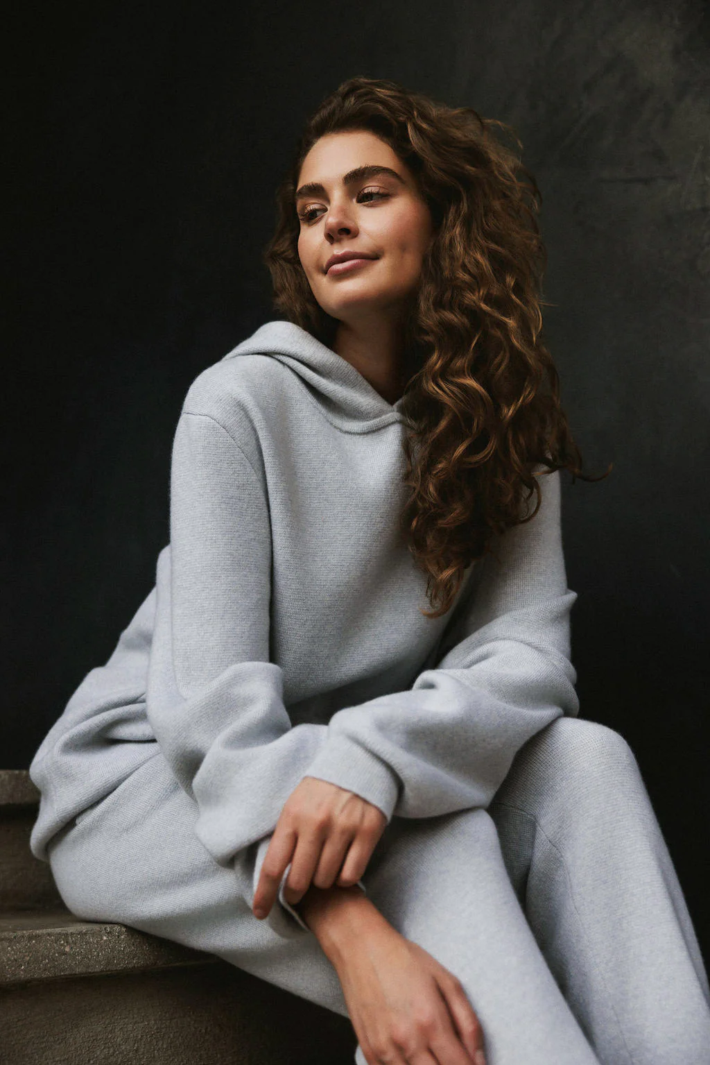 Zinc Knit Cashmere Hoodie - Image 6